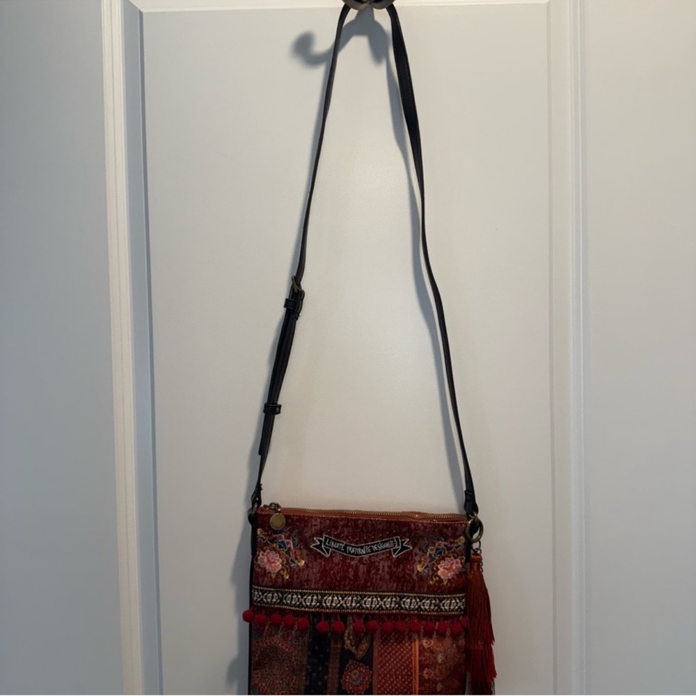 Desigual Multi-Red Boho Patchwork Crossbody Bag w… - image 4